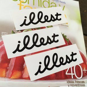 (3) illest  stickers trendy clothing brand sticker lot
